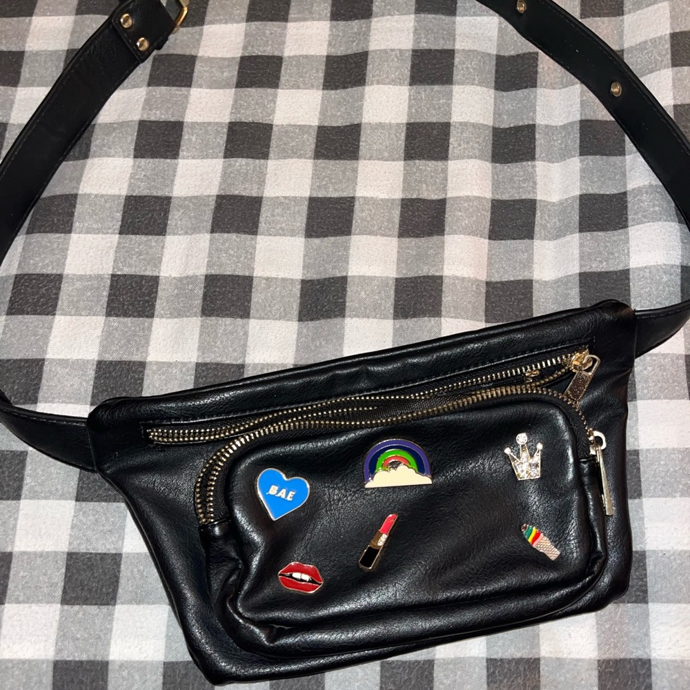 Leather bum waist bag